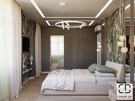 стильный дизайн спальни